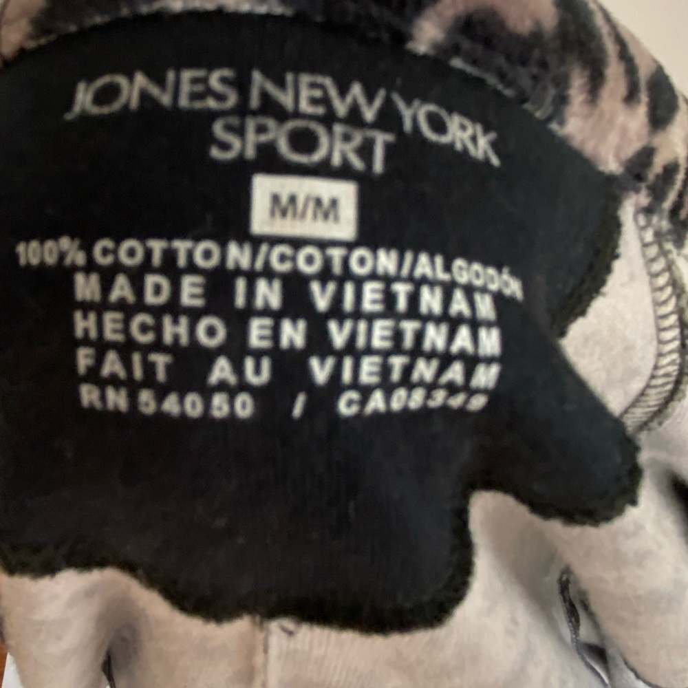 Jones NY Sport Women's Animal Print (Leopard) 100% Cotton Zip Jacket Size Medium - Picture 15 of 16